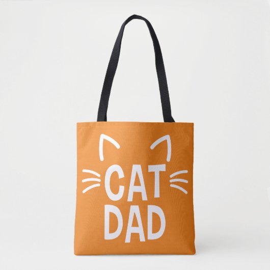 Kat papa met oren en whiskers tote bag (Voorkant)