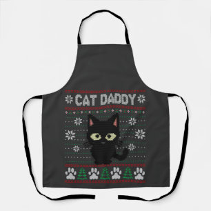 Kat Papa Oegly kerstkeuken Pajama Kitty Cat Schort
