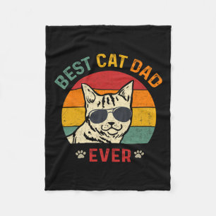 Kat Papa Ooit T-shirt Grappige Kat Papa Vaderdag 2 Fleece Deken