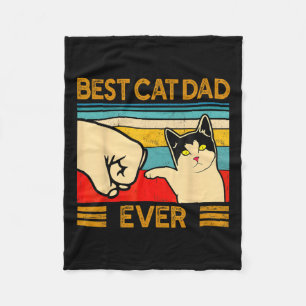 Kat Papa Ooit Vaderdag Gift Kat Papa Voor Mannen Fleece Deken
