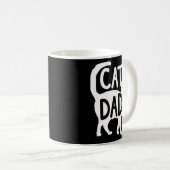 Kat papa Papa Vaderdag Mannen Koffiemok (Voorkant rechts)