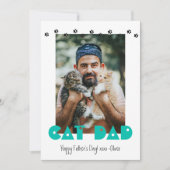 Kat papa | Pawprinters | Aangepaste Vaderdag Feestdagenkaart (Voorkant)