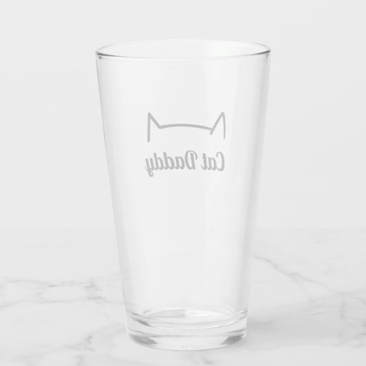 Kat papa Pint Glass Glas (Achterkant)