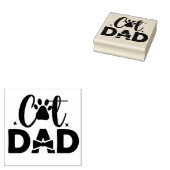 Kat papa Rubber Stempel (Gestempeld)