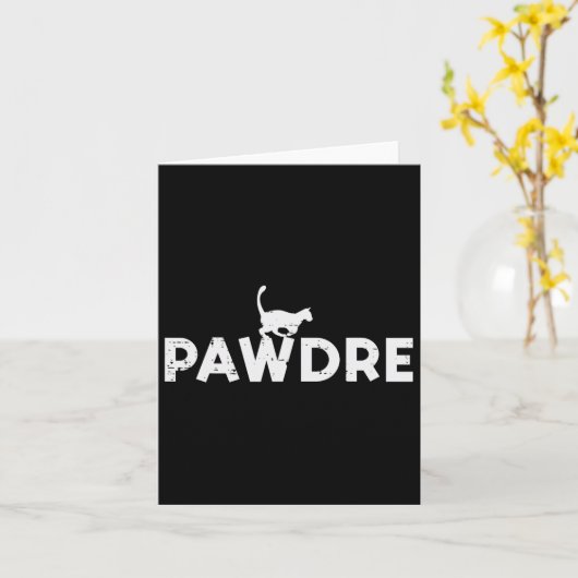 Kat Papa Schattige Bont Papa Vaders Dag Pet Paw Pa Kaart (Gele Bloem)