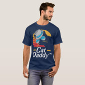 Kat Papa  tachtig stijl Fedora Retro T-shirt (Voorkant volledig)