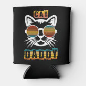 Kat Papa  tachtig stijl Kat Retro Blikjeskoeler (Voorkant)