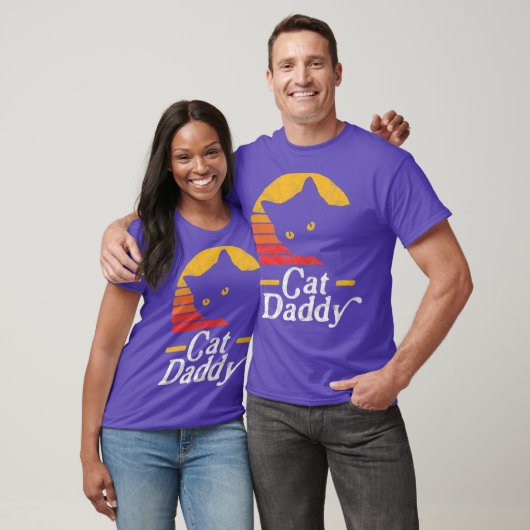 Kat Papa  tachtig stijl Kat Retro T-shirt (Unisex)