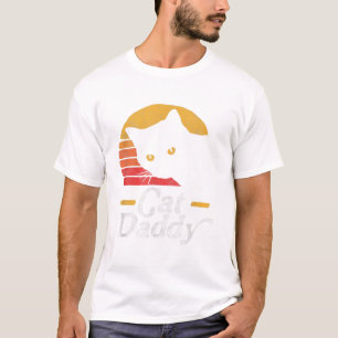 Kat Papa  tachtig stijl Kat Retro T-shirt
