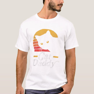 Kat Papa  tachtig stijl Kat Retro T-shirt