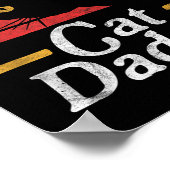 Kat papa  tachtig stijl Kat Retro verafstanden Poster (Hoek)