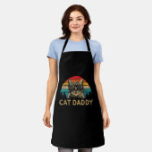 Kat papa  tachtig stijl Kat Retro verafstanden Schort (Gedragen)