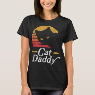 Kat papa tachtig stijl Kat Retro verafstanden T-shirt