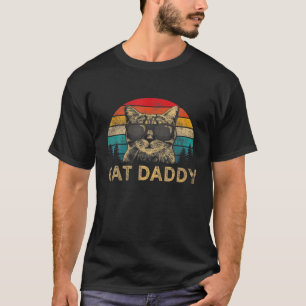 Kat papa  tachtig stijl Kat Retro verafstanden T-shirt