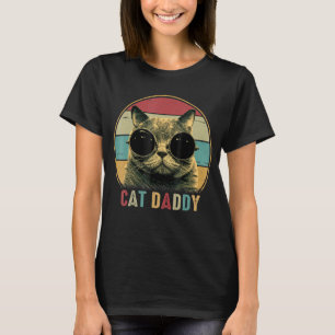 Kat papa  tachtig stijl Kat Retro verafstanden T-shirt