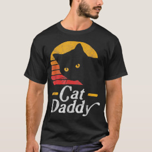 Kat papa tachtig stijl Kat Retro verafstanden T-shirt