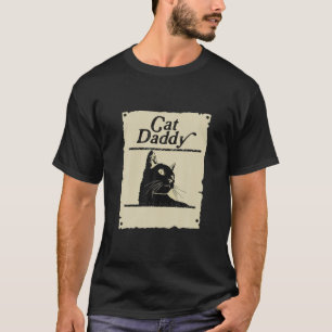 Kat papa tachtig stijl Kat Retro verafstanden T-shirt