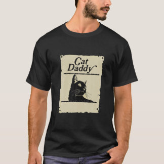 Kat papa  tachtig stijl Kat Retro verafstanden T-shirt