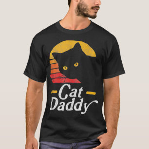 Kat papa tachtig stijl Kat Retro verafstanden T-shirt