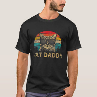 Kat papa  tachtig stijl Kat Retro verafstanden T-shirt