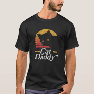 Kat papa tachtig stijl Kat Retro verafstanden T-shirt
