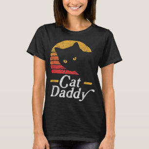 Kat papa tachtig stijl Kat Retro verafstanden T-shirt