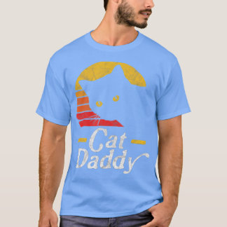 Kat papa  tachtig stijl Kat Retro verafstanden T-shirt