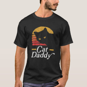 Kat papa tachtig stijl Kat Retro verafstanden T-shirt