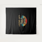 Kat papa  tachtig stijl Kat Retro verafstanden Wandkleed (Voorkant (horizontaal))