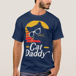 Kat Papa  tachtig, stijlvolle kat hipster T-shirt