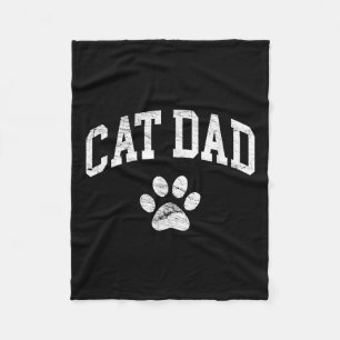 Kat papa - vervormd ontwerp - Funny Cat Pa Fleece Deken