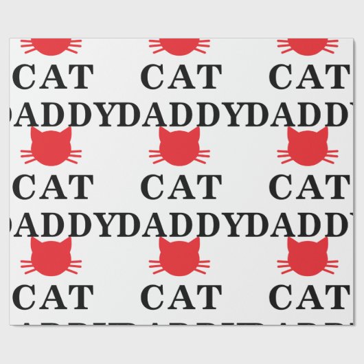 Kat Papa Wrapping Papier (Vlak)