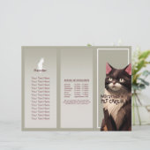 Kat Paper Cut Art Pet Care Animal Klinische brochu (Staand voorkant)