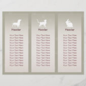 Kat Paper Cut Art Pet Care Animal Klinische brochu (Achterkant)