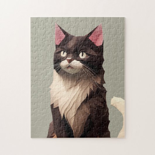 Kat Paper Cut Art Pet Care Food Shop Animal Clinic Legpuzzel (Verticaal)