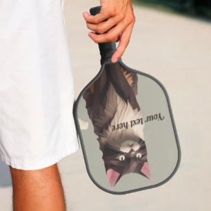 Kat Paper Cut Art Pet Care Food Shop Animal Clinic Pickleball Paddle