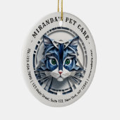 Kat Papier Origami Pet Care Grooming Dierenkliniek Keramisch Ornament (Rechts)