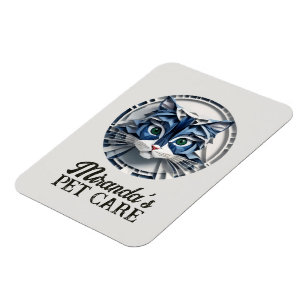 Kat Papier Origami Pet Care Grooming Dierenkliniek Magneet