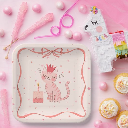 Kat Papieren Bordje (Feest)