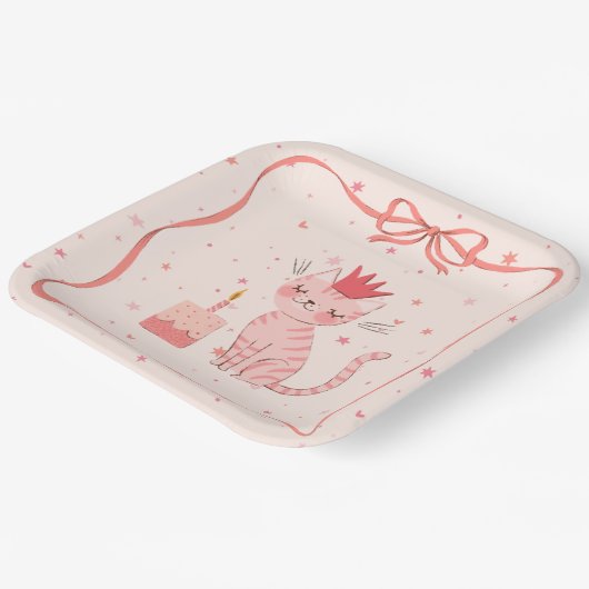  Kat Papieren Bordje (Gebogen)