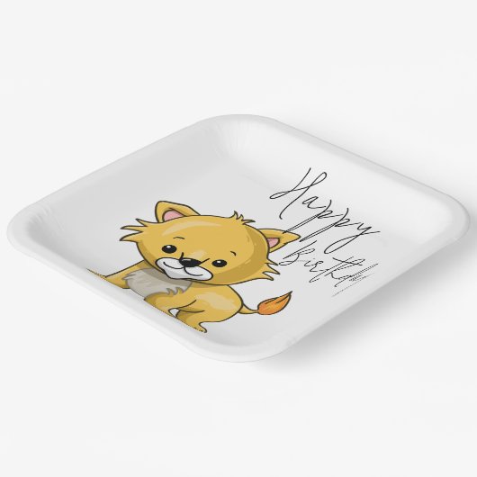 Kat Papieren Bordje (Gebogen)