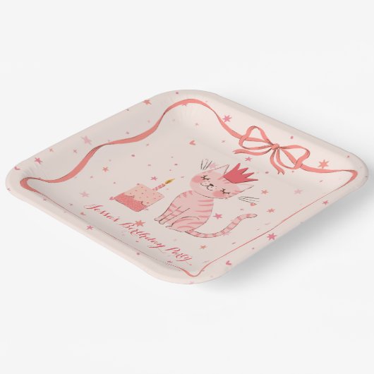  Kat Papieren Bordje (Gebogen)