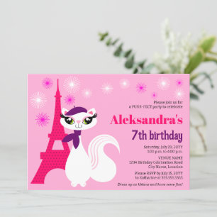 Kat Paris Pink Birthday Kaart