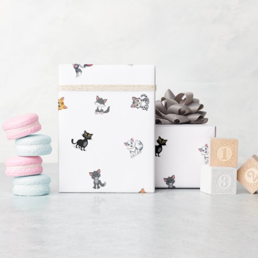 Kat-partij Cadeaupapier (Baby Shower)