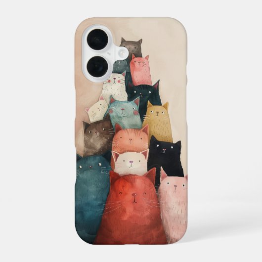 Kat-partij iPhone 16 Hoesje (Achterkant)