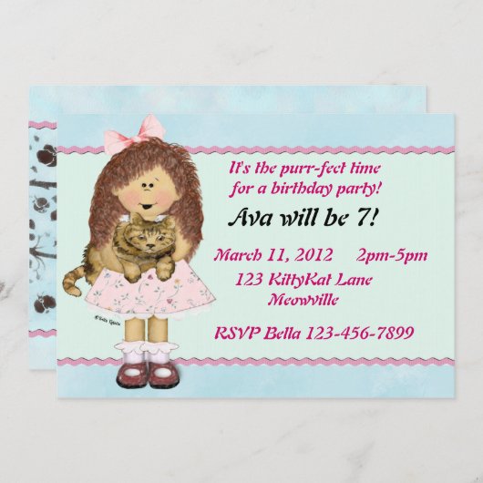 Kat-partij Kaart (Voorkant / Achterkant)