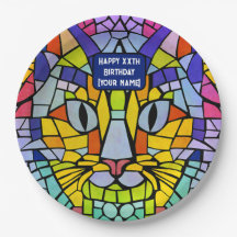 Kat Party for any Gender / Age - Cheerful Mosaic