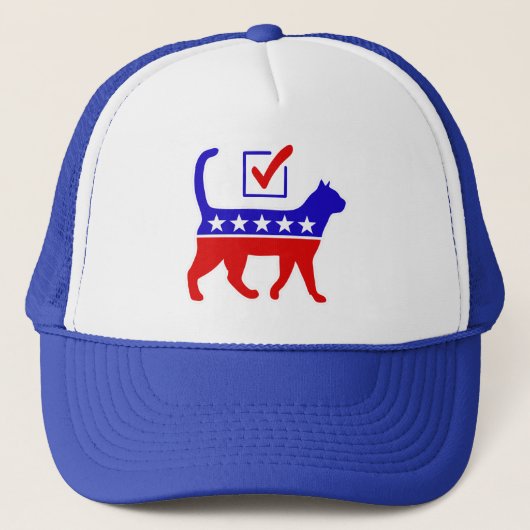 Kat Party Logo Feline Politics Great Party of Meow Trucker Pet (Voorkant)
