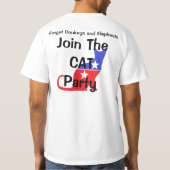Kat Party-Shirt T-shirt (Achterkant)