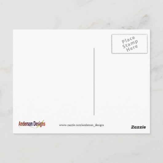 Kat Pastel Oranje en witte tablet in blauw Briefkaart (Achterkant)